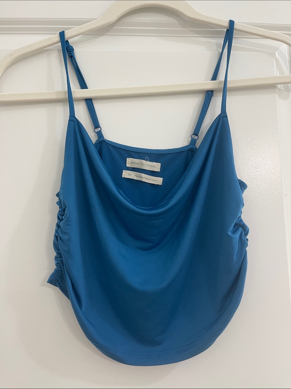 Urban Outfitters Teal Blue Draped Cowl Tank
